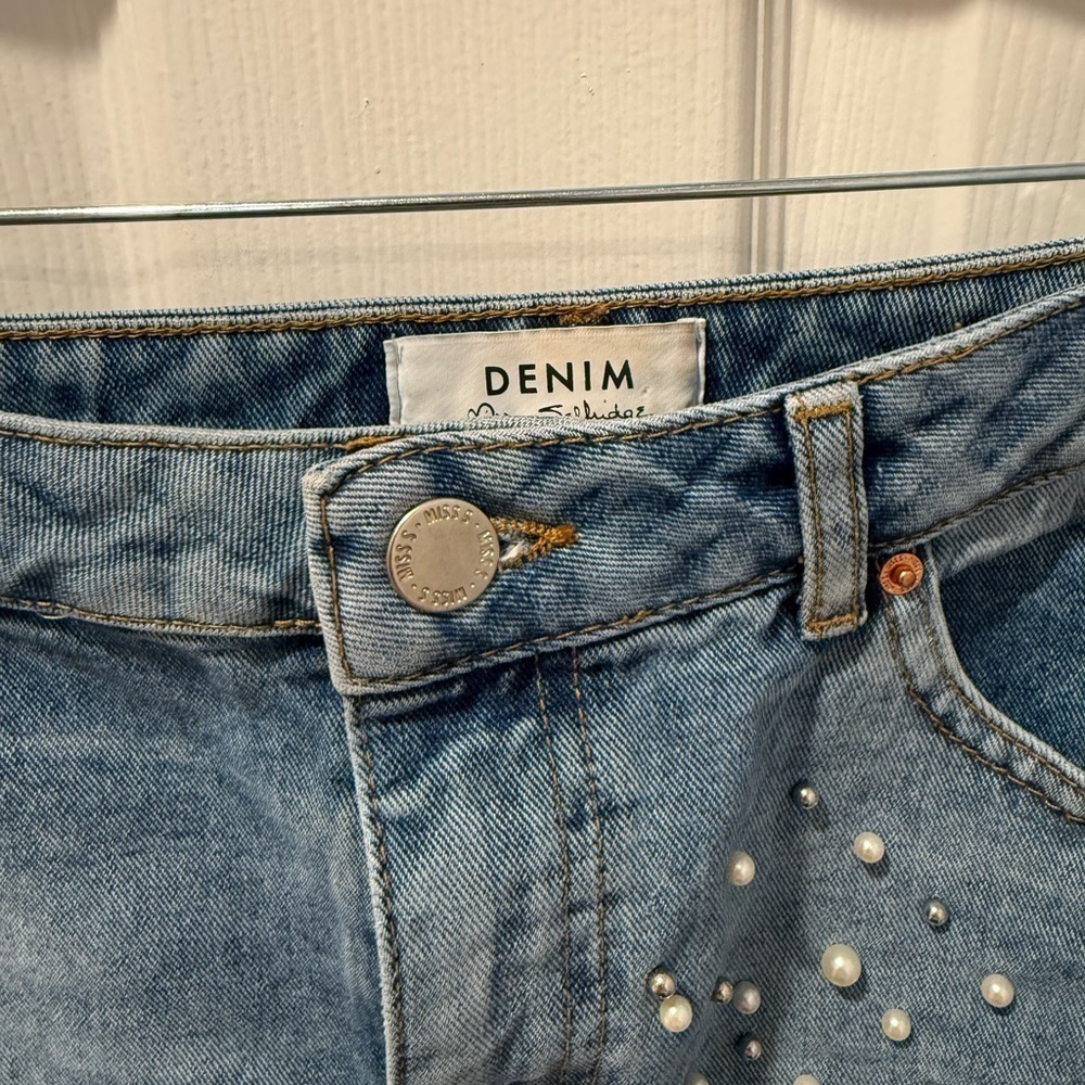 Miss Selfridge Mini Denim Skirt - Picture 4 of 6